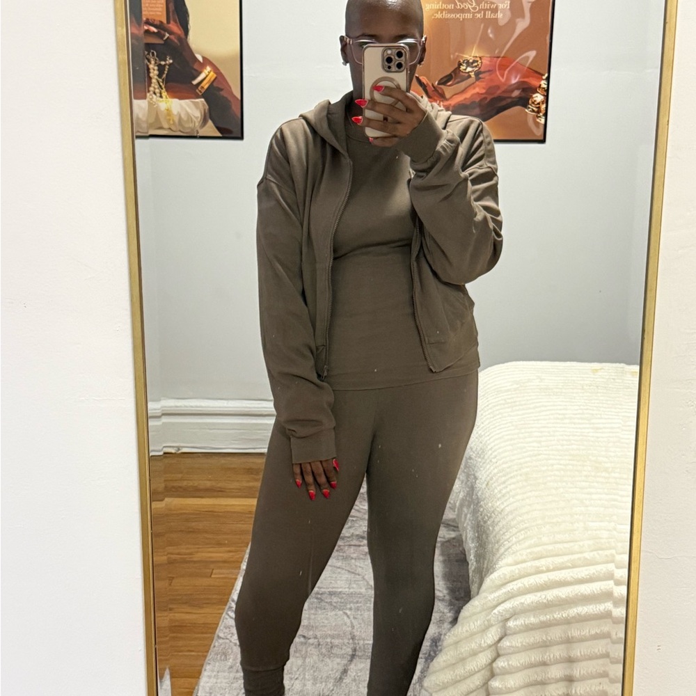 Fancy Homebody Signature Ribbed 3PC Hoodie Set